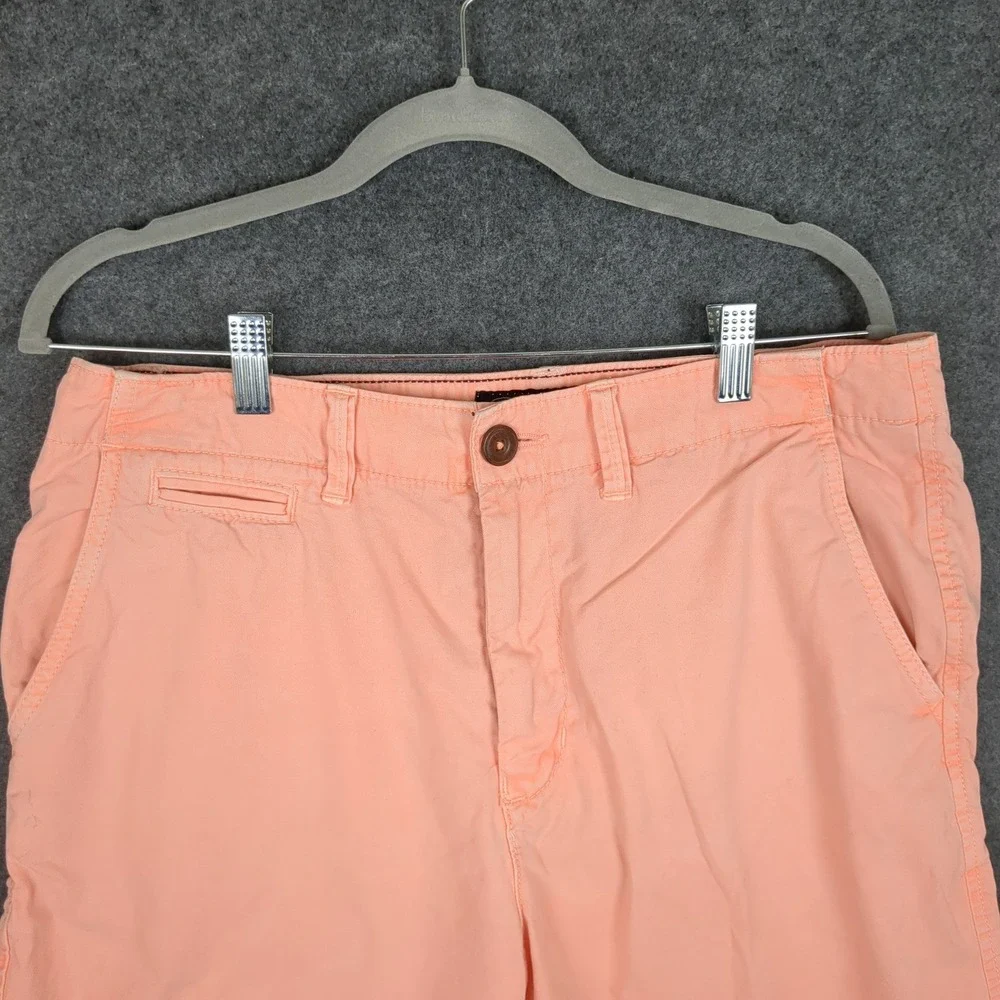 American‎ Eagle Outfitters Mens Shorts Peach Size 32 Cotton Flat Front Casual